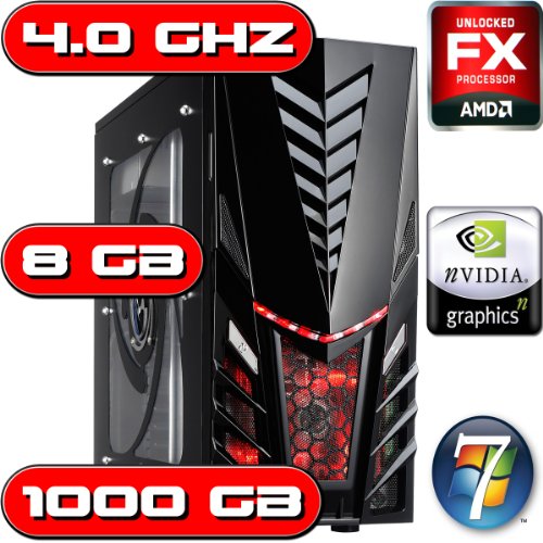 Buy OVERCLOCKED AMD BULLDOZER 4.0GHZ NVIDIA GEFORCE GTX 550 TI 8GB RAM 1TB FAST GAMING COMPUTER PC WINDOWS 7