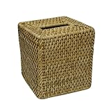 Elite Home Fashions Hana Tissue Box, Honey