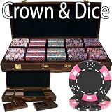 500 Ct Crown & Dice 14 Gram Poker Chip Set w/ Walnut Wooden Case