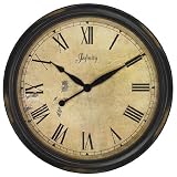 INFINITY INSTRUMENTS LTD. Large Distressed Case Resin Wall Clock