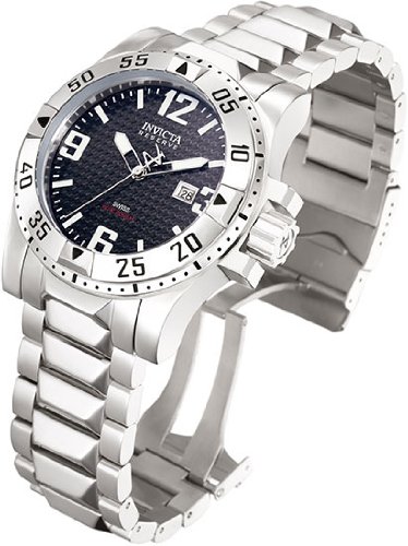 Invicta Mens Signature Reserve 200 Meter Black Dial Swiss Dive Watch 7262