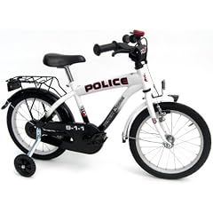Kinderfahrrad 18" Zoll (=45,7cm) POLICE oval wei�-schwarz