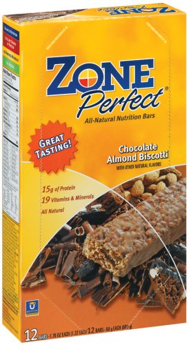 ZonePerfect All Natural Nutrition Bar, Chocolate Almond Biscotti, 1.76-Ounce Bars in... by Zone Perfect