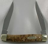 Schrade 3 7/8 Gunstock Trapper 2-Blade Knife with Desert Ironwood Handle