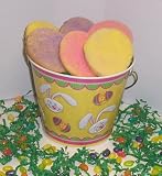 Scotts Cakes 1 lb. Easter Egg Sugar Cookies in a Yellow Bunny Pail