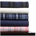 Pinzon 160-Gram Yarn-Dyed Flannel Twin Sheet Set, Blue Plaid