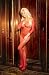 Seamless Fishnet Long Sleeve Open Crotch Bodystocking-red-1615