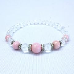 PINK KISS★愛されオーラ全開の幸運パワーストーン★キュートデザインのピンクオパールブレスレット★天然石