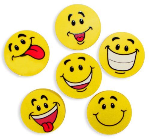 Bulk Smile Face Eraser Assortment (4 dz)