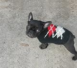 Handmade Wool Argyle Dog Puppy Sweater Black All Sizes