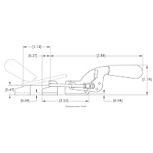 DE-STA-CO 323 Pull Action Latch Clamp with Threaded U-Bolt