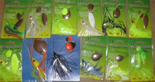 12 Assorted Spinnerbaits Carded NIP Fishing Tackle Lure