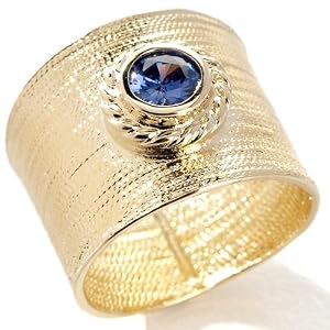 Dalia Jewelry Collection Tanzanite-Color CZ Band Ring by 