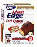 EAS AdvantEdge Carb Control Nutrition Bar, Chocolate Peanut Butter, 2.12-Ounce Bars in 4-Count Boxes (Pack of 3)