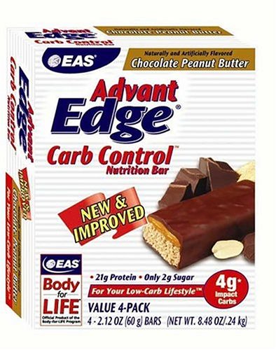 EAS AdvantEdge Carb Control Nutrition Bar, Chocolate Peanut Butter, 2.12-Ounce Bars in... by EAS AdvantEdge