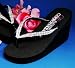 Black Size 5 - Swarovski Crystal Bridal Flip Flops for Wedding Reception