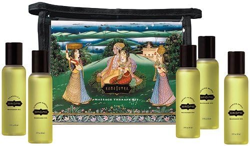 Kama Sutra Massage Oils, (2 Oz) 59 ml Set of Five (Pack of 3 Sets)