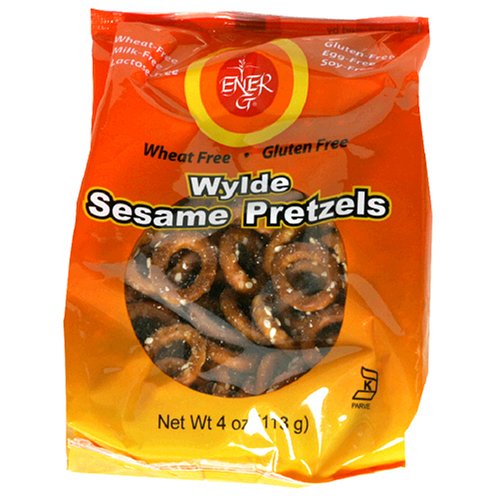 Ener-G Foods Wylde Sesame Seed Pretzels, 4-Ounce Bags (Pack of 24)