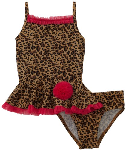Flapdoodles Toddler Girls Leopard Princess One Piece Suit
