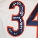 Walter Payton Autographed/Hand Signed Chicago Bears (White #24) Deluxe Framed Jersey with 5 Inscript