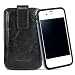Original Blumax � Ledertasche Wished Schwarz f�r iPhone 4 mit Bumper oder iPhone 4S mit Bumper mit R�ckzugfunktion , Handytasche , Case , H�lle , Etui , Slide , Display Schutz , Secure