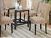 Cherry Finish Dining Table Glass, 4 Chairs