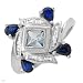 Ring With 1.35ctw Precious Stones - Genuine Diamonds, Sapphires and Aquamarine Beautifully Crafted in 14K White Gold - Certificate Available.