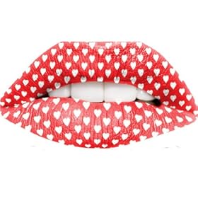Gazboat Red heart design temporary lip tattoo