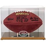 Mounted Memories San Francisco 49ers Oak and Acrylic Football Display Case