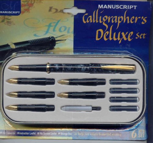 Childrens Toyshop  Third Party New : Six Nib Calligrapher's Deluxe Set Left Handed