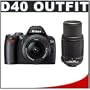 Nikon D40 Digital SLR Camera with 18-55mm f/3.5-5.6G ED II AF-S DX Lens and Nikon AF-S 55-200mm f/4-5.6G ED DX VR Zoom-Nikkor Lens