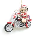 Sexy Betty Boop On Motorcycle With Pudgy The Dog Betty Boop Christmas Ornament
