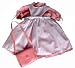 American Girl Doll Pink Gingham Dress with Crisp, White Pinafore and Matching Pink Pu...