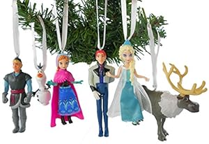 Amazon.com  Disney Frozen Christmas Ornaments 6 Piece Deluxe Set