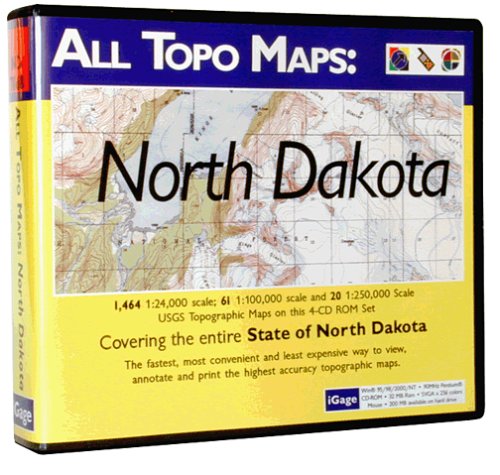 All Topo Maps CD Rom North Dakota