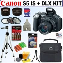 Canon PowerShot Pro Series S5 IS 8.0MP Digital Camera + Lenses & Filters + 4GB Deluxe Accessory Kit