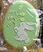 Designer Stencils Easter Bunnies Cake Stencils, Beige/semi-transparent