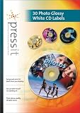 PressIT Labels Photo Glossy/White 30pk