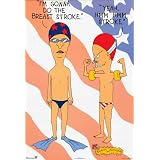 Beavis & Butt-Head Breast Stroke Original 1996 23x33 Poster