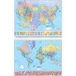 U.S./World 2 for 1 Map (Economy Line Wall Maps United States and World 2 for 1) book cover