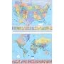 U.S./World 2 for 1 Map (Economy Line Wall Maps United States and World 2 for 1)