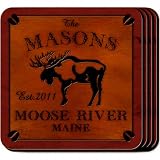 Baby Keepsake: Moose Cabin Series Coaster Set