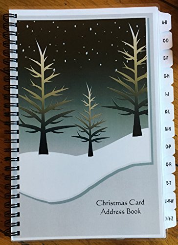 Christmas Card Address Book List Organizer with A-Z Tabs Winter Personalized Gift