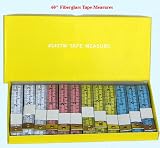 6-piece Assorted Colors Value-pack 60inch /150cm Soft Fabric Tape Measures - Dual-sided Standard & Metric (6pcs/pack)