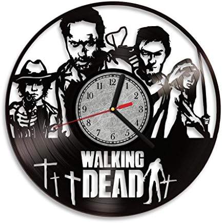 The Walking Dead Comics vinyl record wall clock. Bedroom decor. Perfect gift for your men and women. Decorative elements for home.