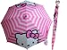 Hello Kitty Stripe Girls Umbrella