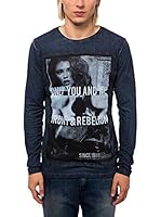 BIAGGIO Camiseta Manga Larga (Azul Marino)