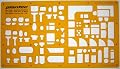 1:50 Scale Architectural Sanitary Plumbing Kitchen Furniture Architect Drafting Template Stencil - Technical Drafting Design Floor Plan Symbols