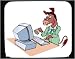 Mouse Pad with computers, donkey, programmer