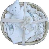 Organic Egyptian Cotton Newborn Baby Gift Basket